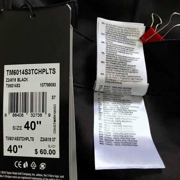 Adidas NWT Climalite Golf Pleated Tech Shorts Men 40 - Picture 10 of 10